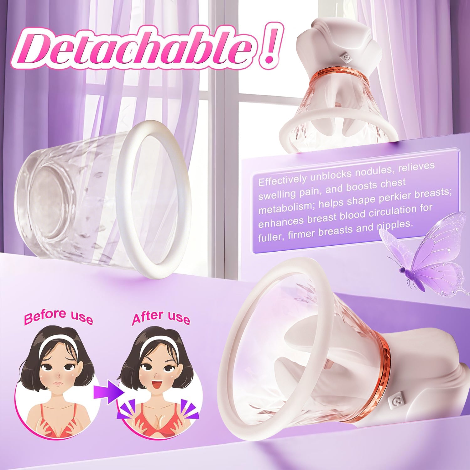 Alicia - Chest Clamps with Manual Suction Cup