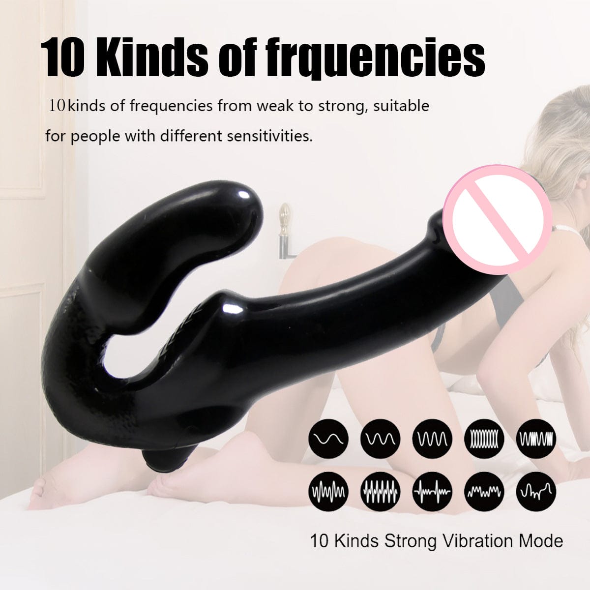 Remote control wearable vibrator with 10 frequency settings