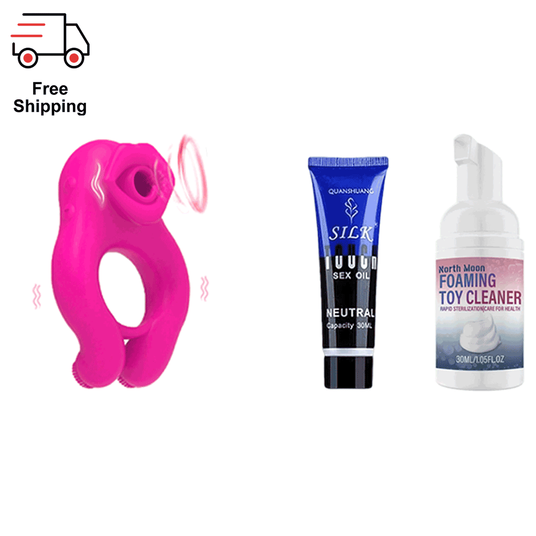 Loopra Vibe Ring for Couples with External Suction - Ultimate Couples Vibe Ring Experience side view and design details