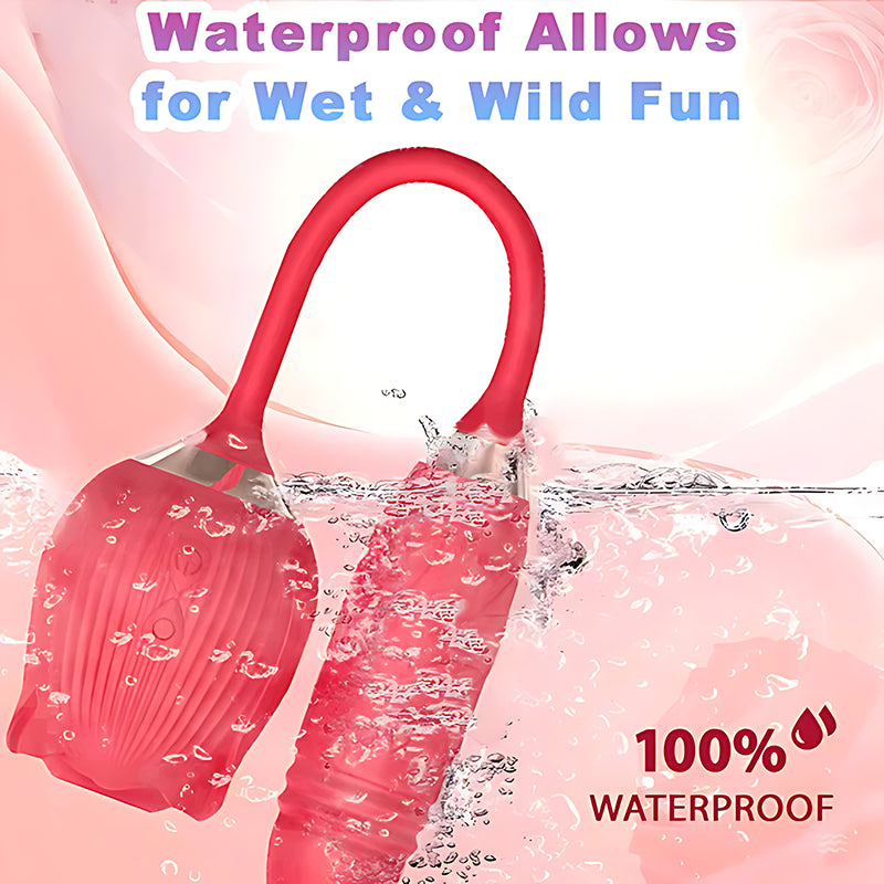 RoséTrio 3-in-1 Rose Massager with Suction & Internal Motion