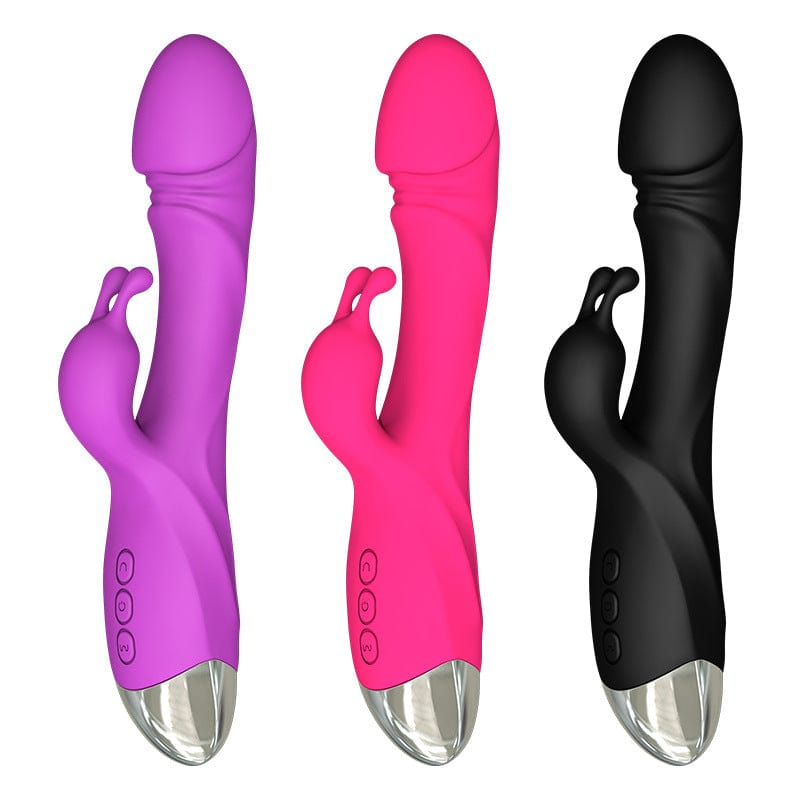 Close-up of the body-safe silicone material and red color of the waterproof wand vibrator