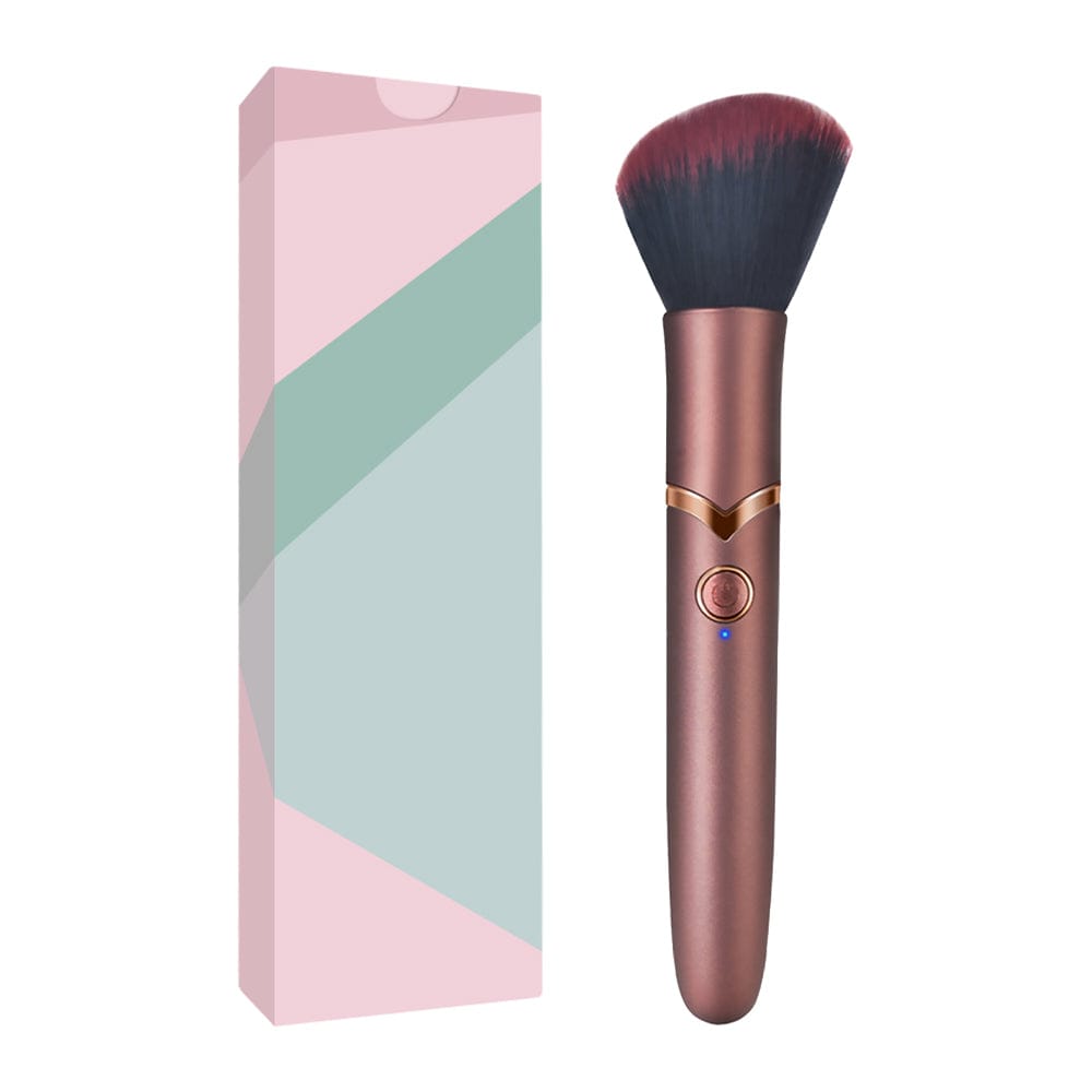Discreet makeup brush vibrator showing compact design and portable size