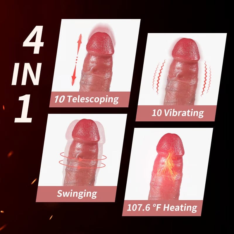 Remote control demonstration with thrusting dildo showing multiple modes