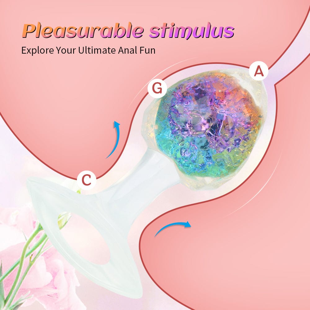 Diamond Crystal Rainbow Wearable Butt Plug Anal Sex Toy-IntimiLife