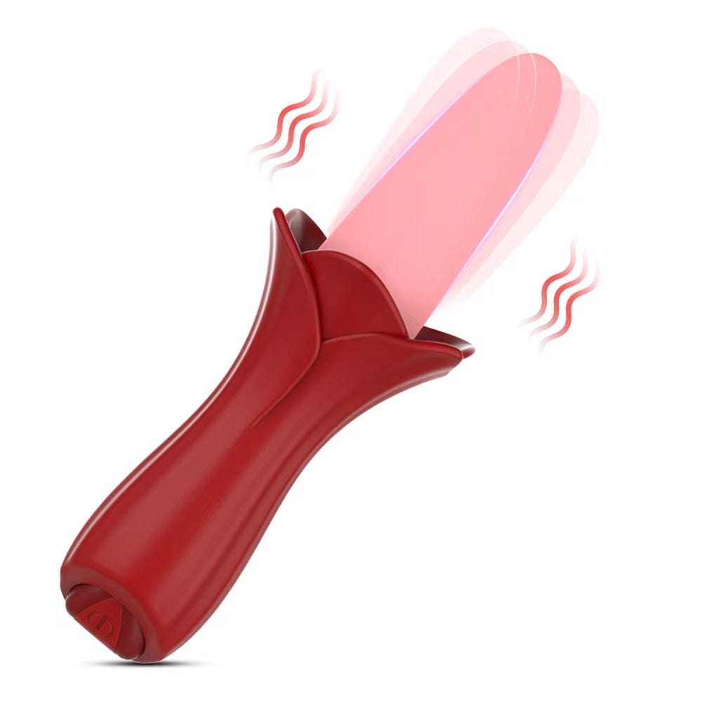 intimilife - Rose Tongue Vibrating Stick Vaginal Licking Clitoris Stimulator-IntimiLife