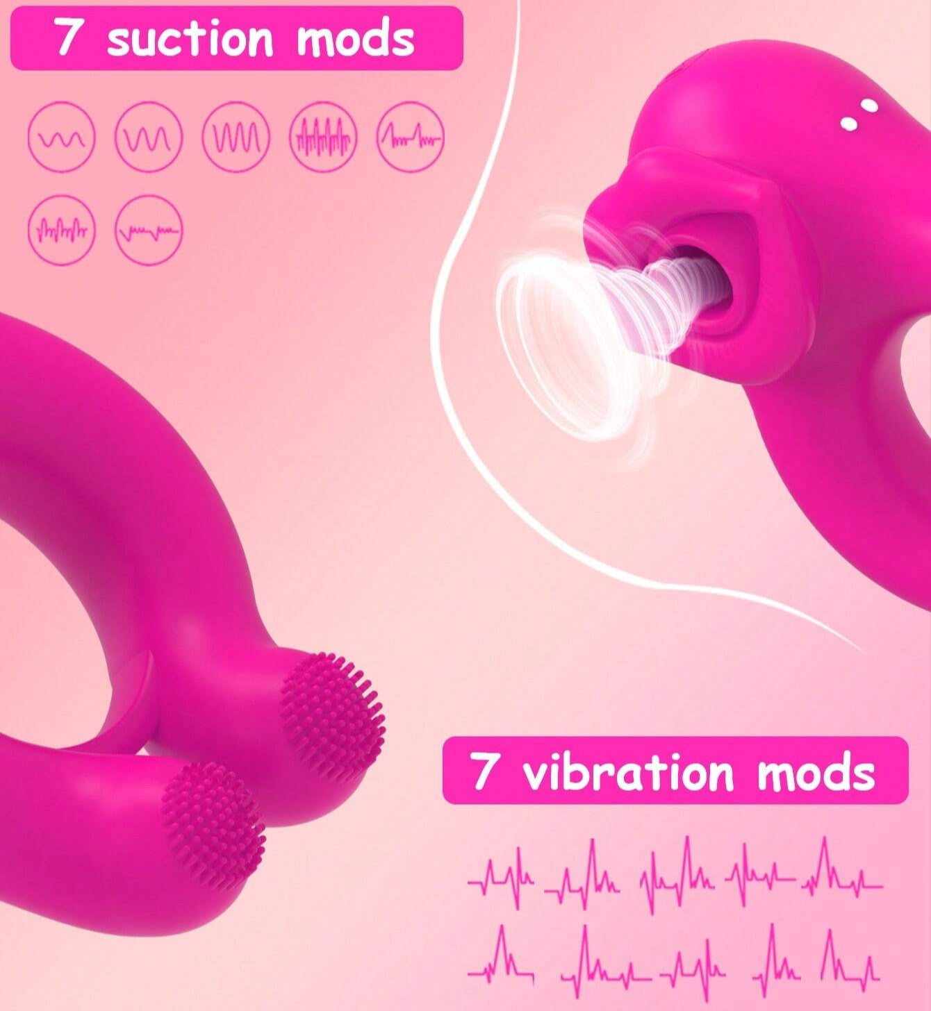 Couples Pleasure Set - Vibe Ring & Rose Toy® Bundle for Intimate Moments color or variant view