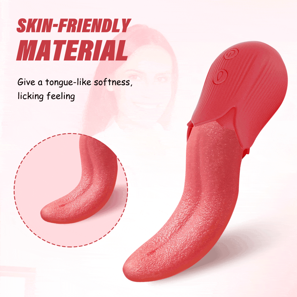 intimilife - Upgraded Rose - 20 Frequency Tongue Licking Vibrator-IntimiLife