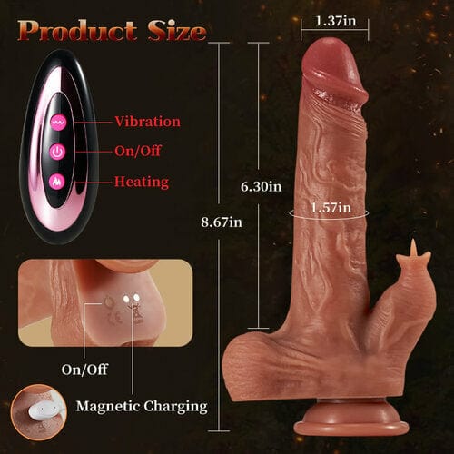 Waterproof silicone dildo shown in shower setting for easy cleaning