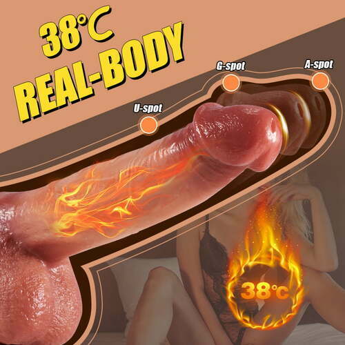 6.3���� intimilife - 9 Vibrating 3 Thrusting & Swing Intelligent Heating Realistic Dildo Vibrator-IntimiLife