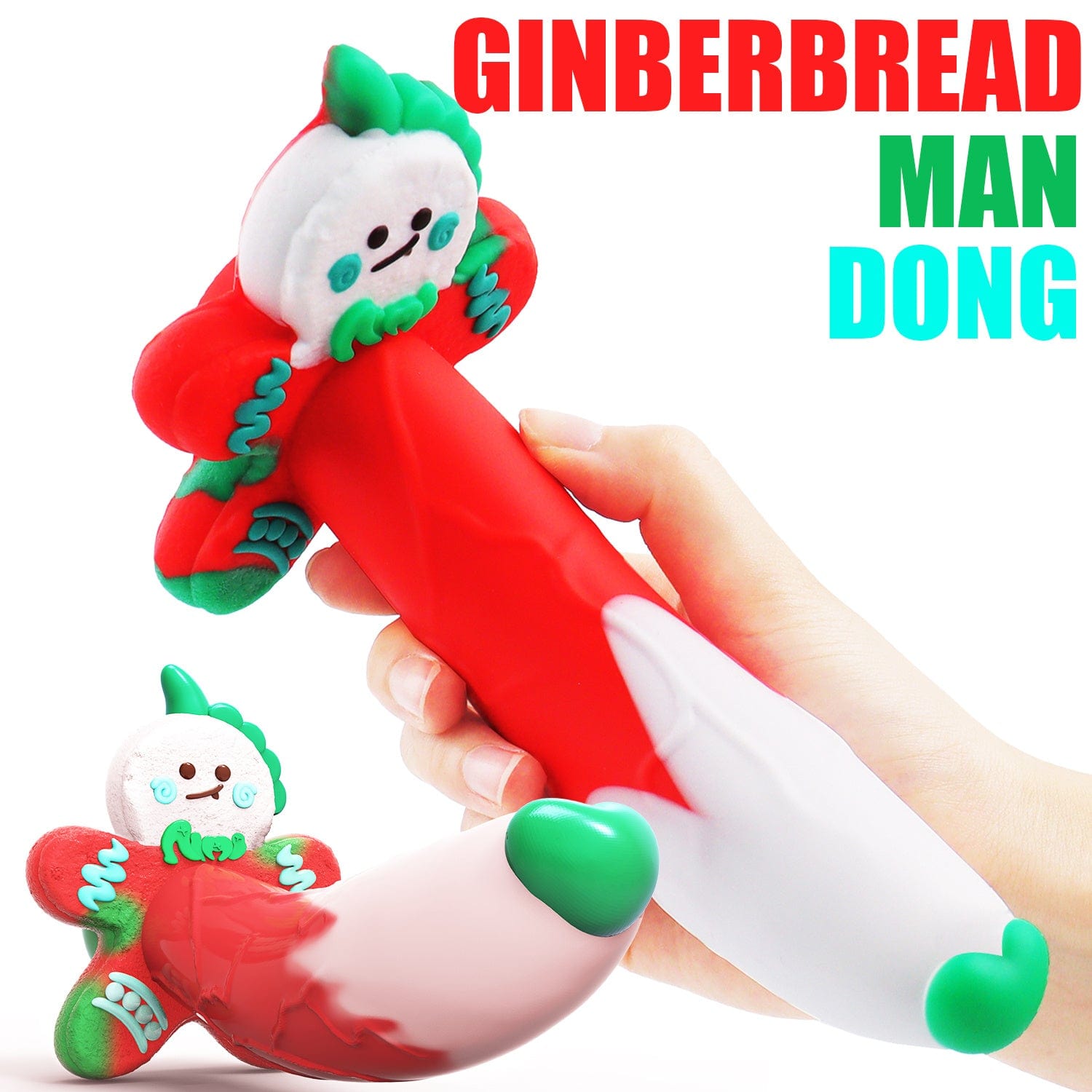 AIMITEX Gingerbread Man Dildo Suction Cup Manual Masturbator-IntimiLife