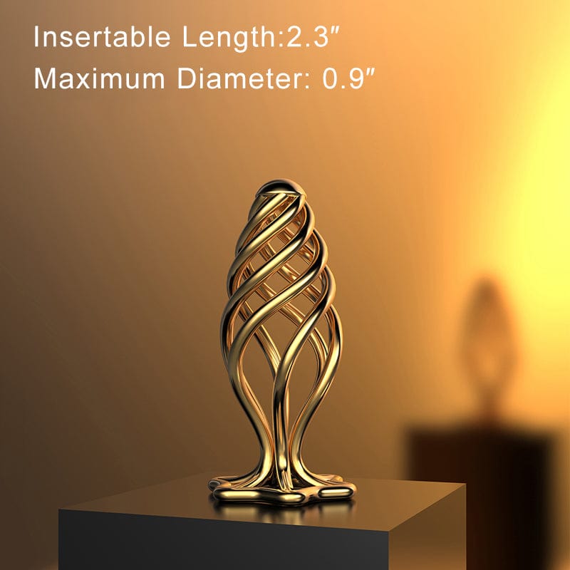 intimilife - Gold Stainless Steel Hollow Anal Plug For Male And Female Anal Expansion-IntimiLife