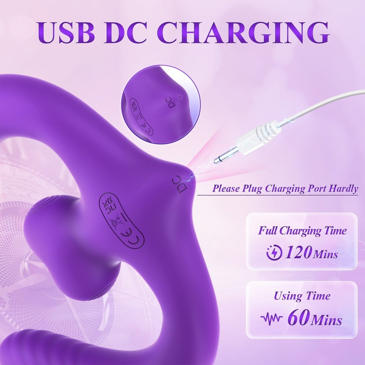 Couples toy featuring ergonomic shape for versatile use positions