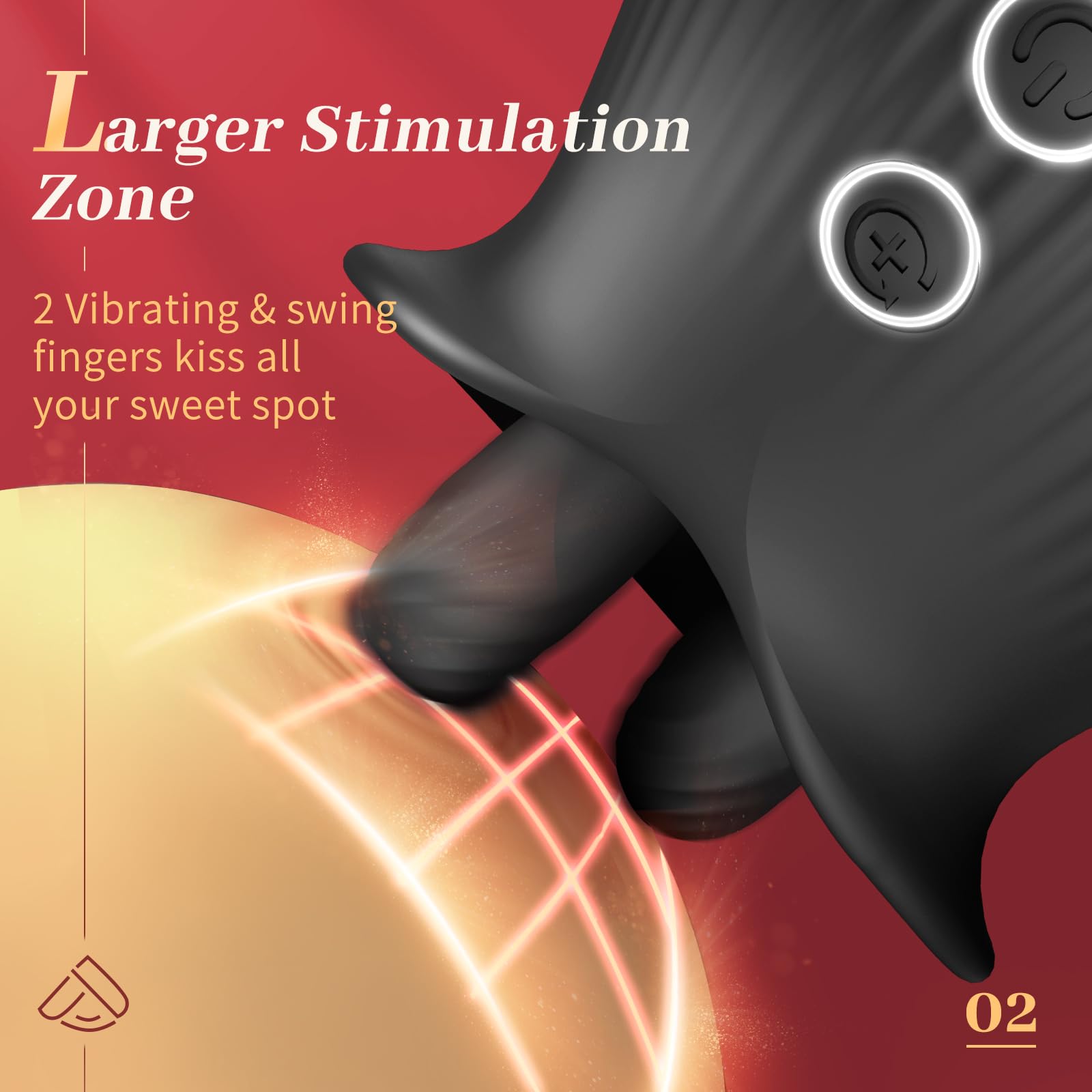 intimilife - Rose Romeo - 3in1 Rose Sex Toy with 2 Suction Cups Adult Toys Female Clitoral Nipple Vibrators with 10 Licking Sucking Vibrating-IntimiLife