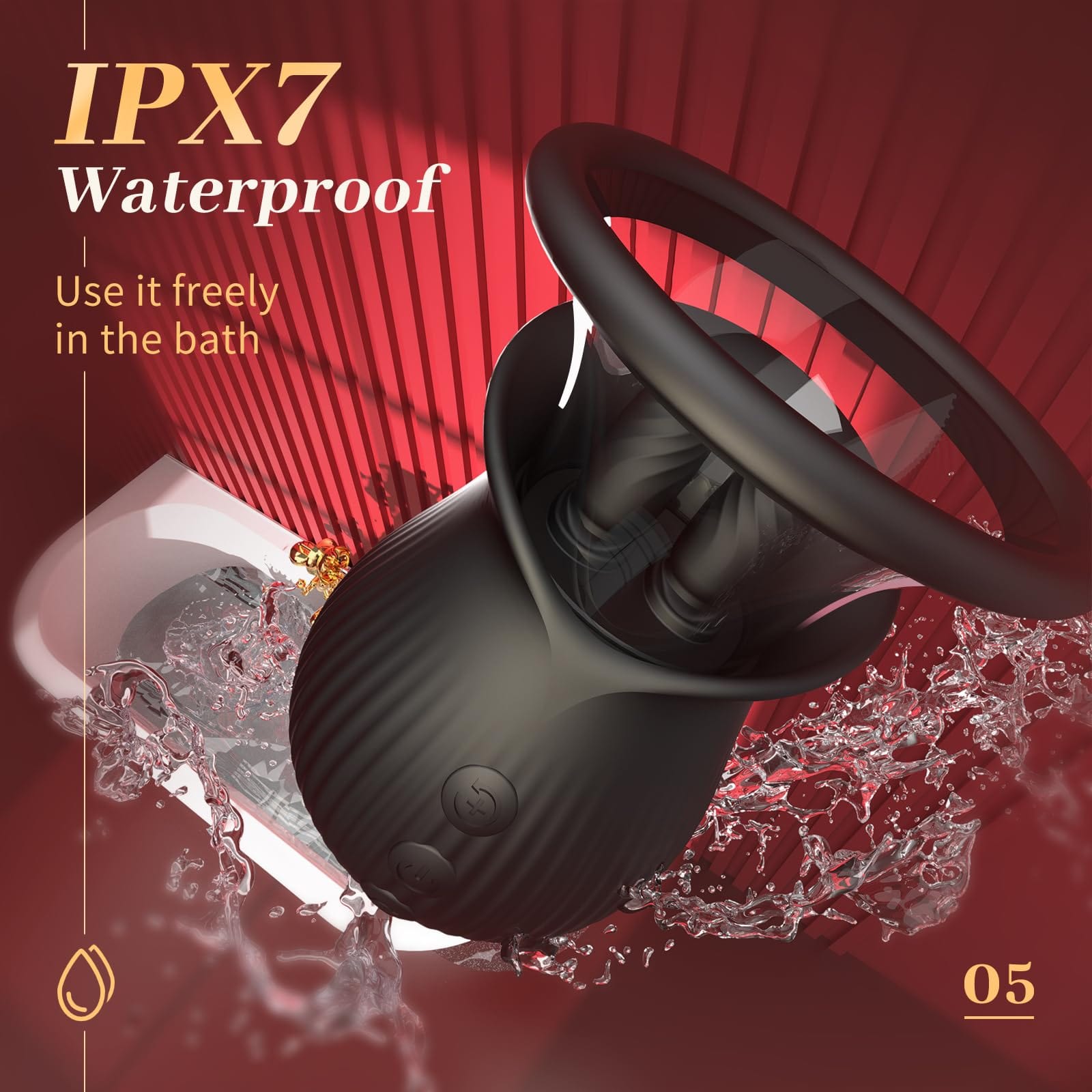 intimilife - Rose Romeo - 3in1 Rose Sex Toy with 2 Suction Cups Adult Toys Female Clitoral Nipple Vibrators with 10 Licking Sucking Vibrating-IntimiLife