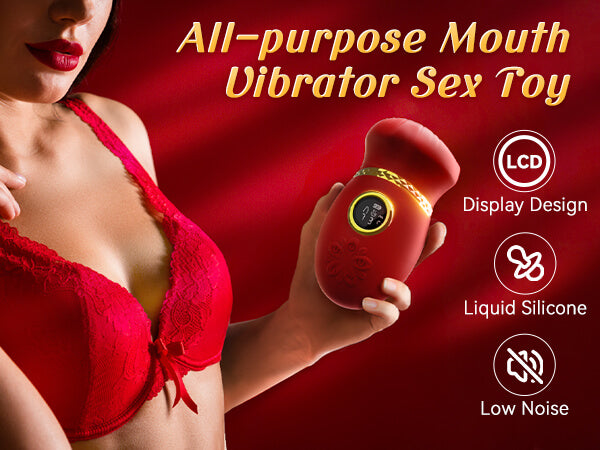 Tongue Licking and Suction Clitoris Vibrator