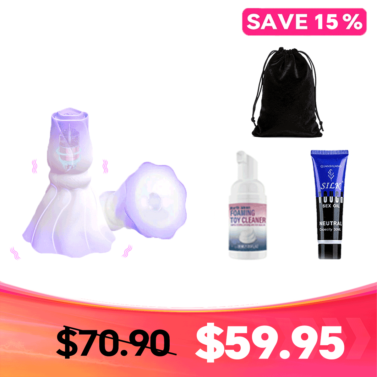 NipEase - Vacuum Chest Suction Toys & Vibrating Massager