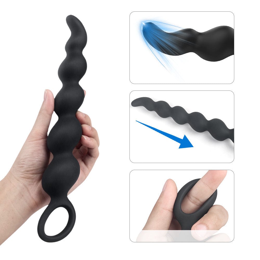 Silicone Anal Beads Prostate Massager Anus Backyard Beads Butt Plug-IntimiLife