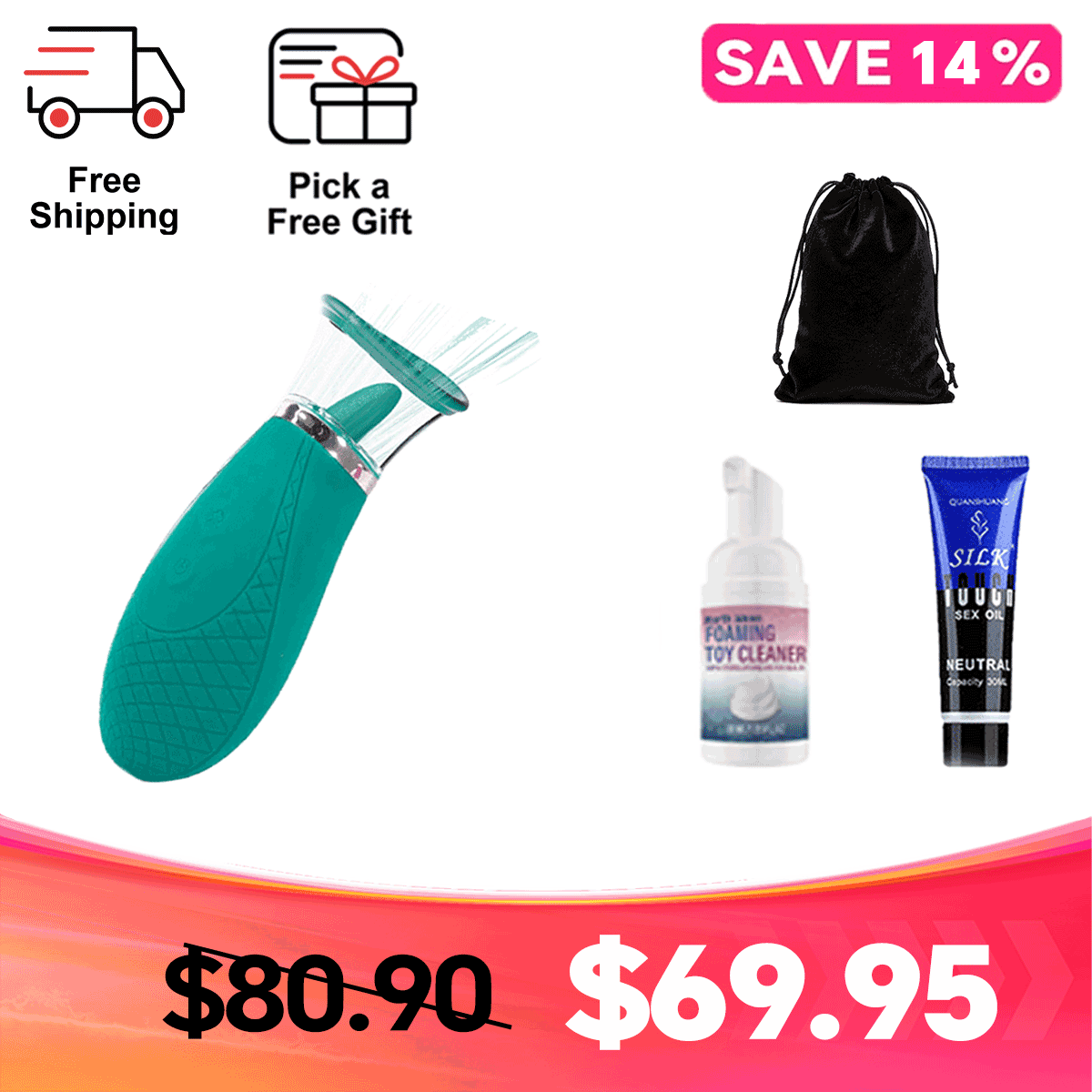LickMuse Ergonomic Tongue-Style Suction Massager