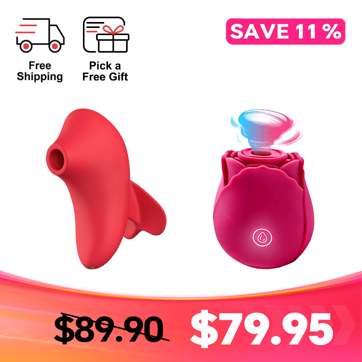 Fingeria Mini Air-Pulse Suction Massager with Easy-Grip
