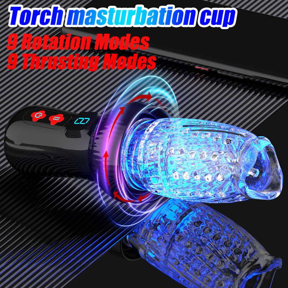Hands-free stroker device with discreet flashlight design from side angle