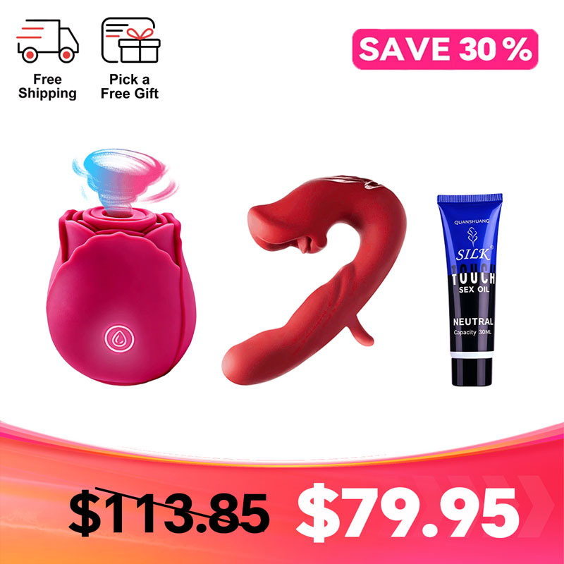 Ultimate Tongue Set - PulseWave Rabbit & Original - rabbit vibrator with suction featuring app controlled, waterproof, quiet