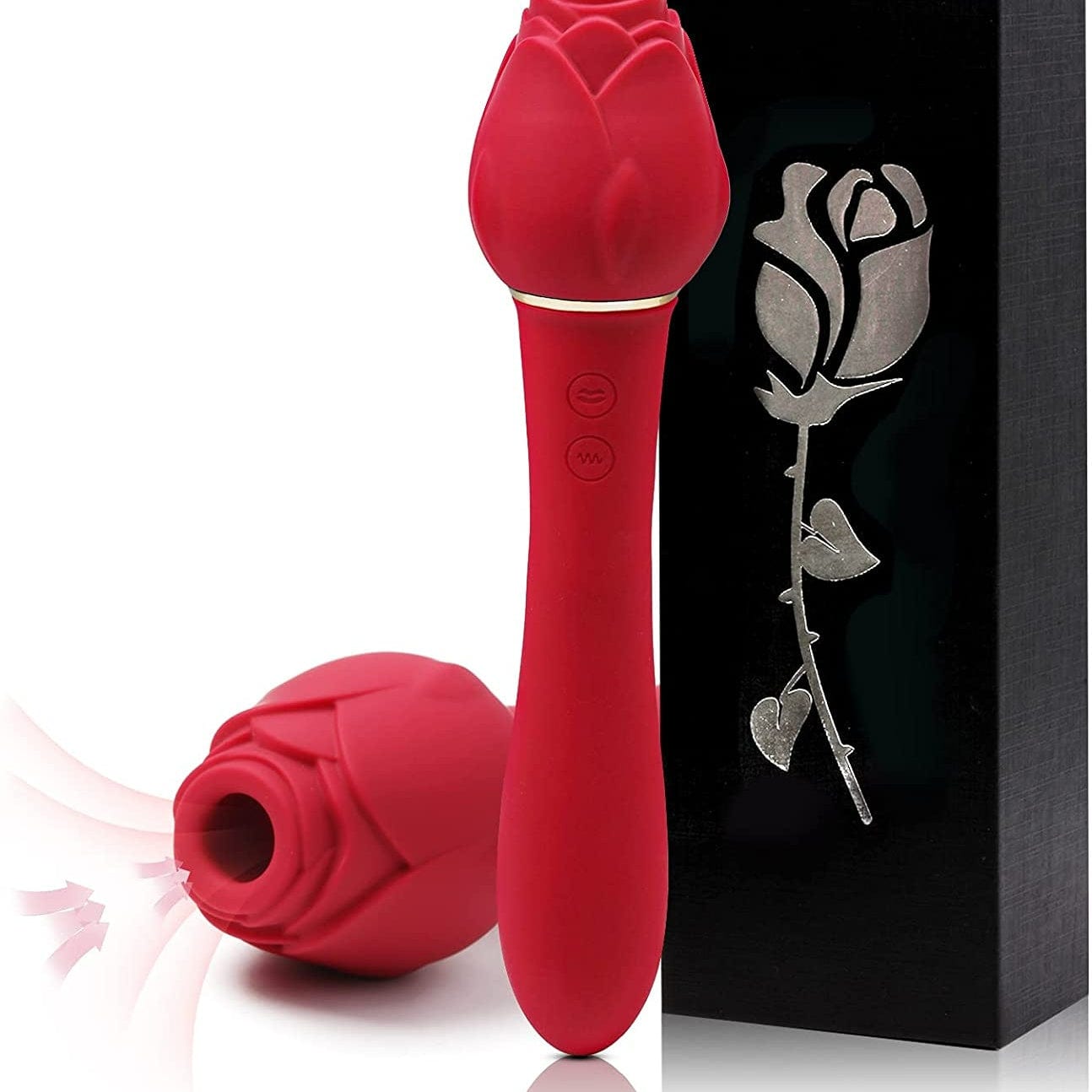 intimilife - Rose Sucking G Spot Vibrator Clit Sucker Nipple Toy-IntimiLife