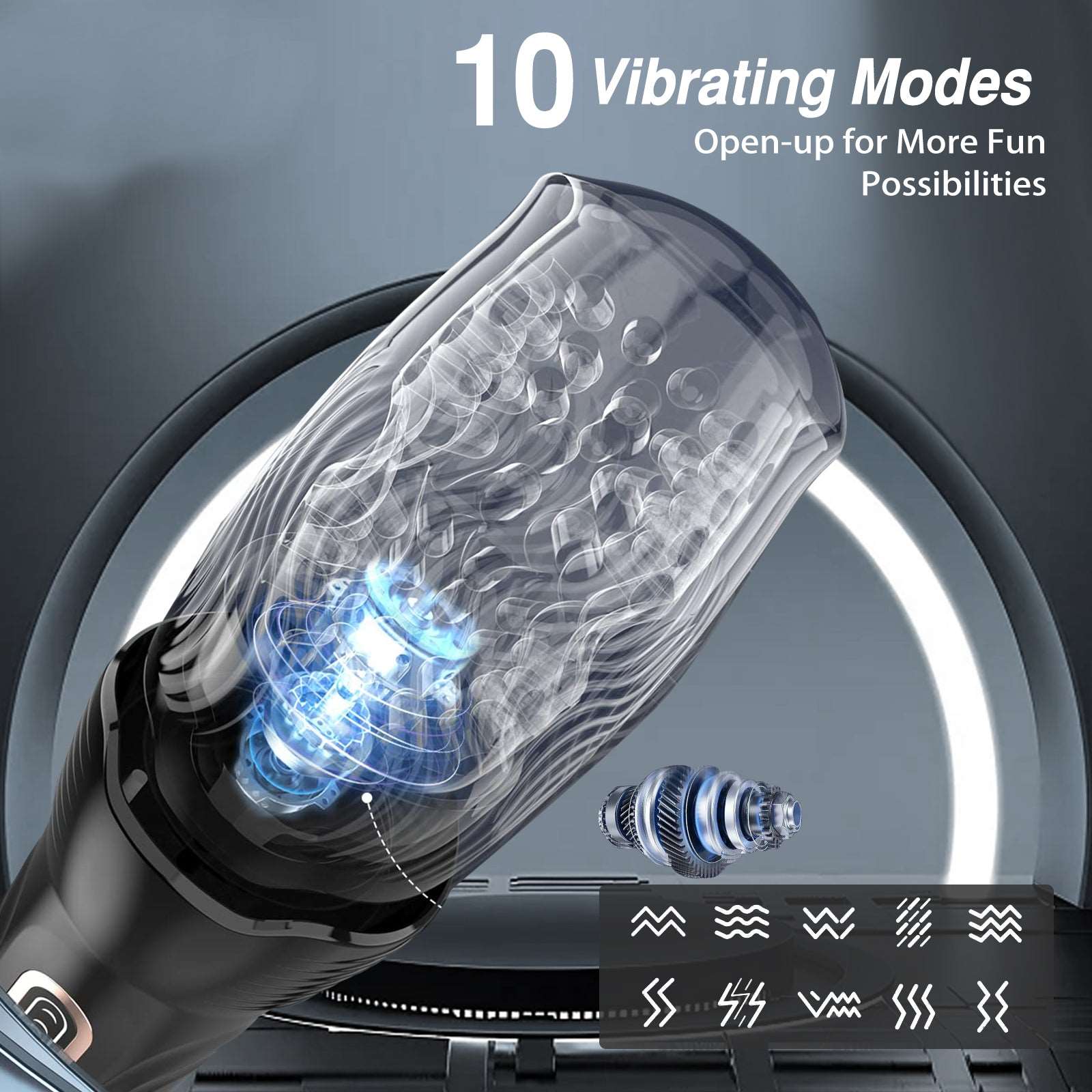 intimilife - 3.0 Version Male Rose Thrusting Rotating And Vibrating Oral Sex Masturbation Cup-IntimiLife