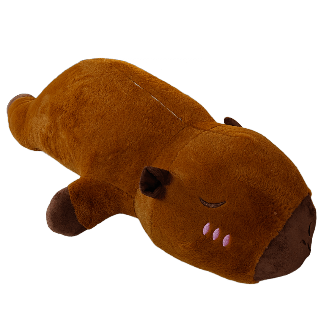 Person using remote control to operate the discreet plush machine