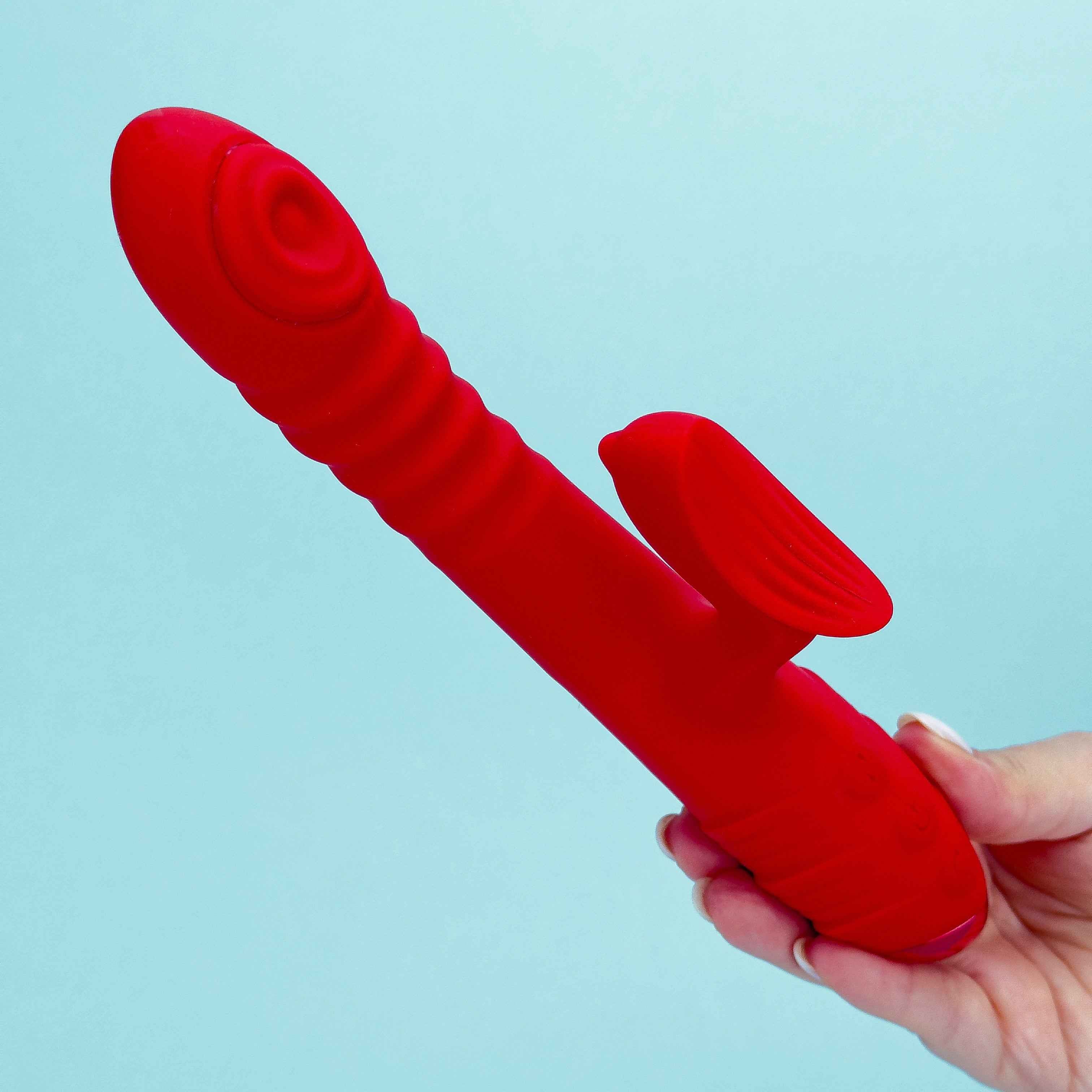 Dual Glow Thrusting Rabbit Vibrator