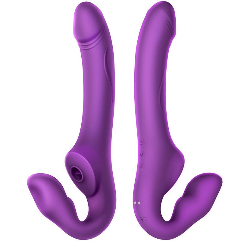 intimilife - Wireless Remote Control Vibrating Double Head Sucking Female Massage Stick-IntimiLife