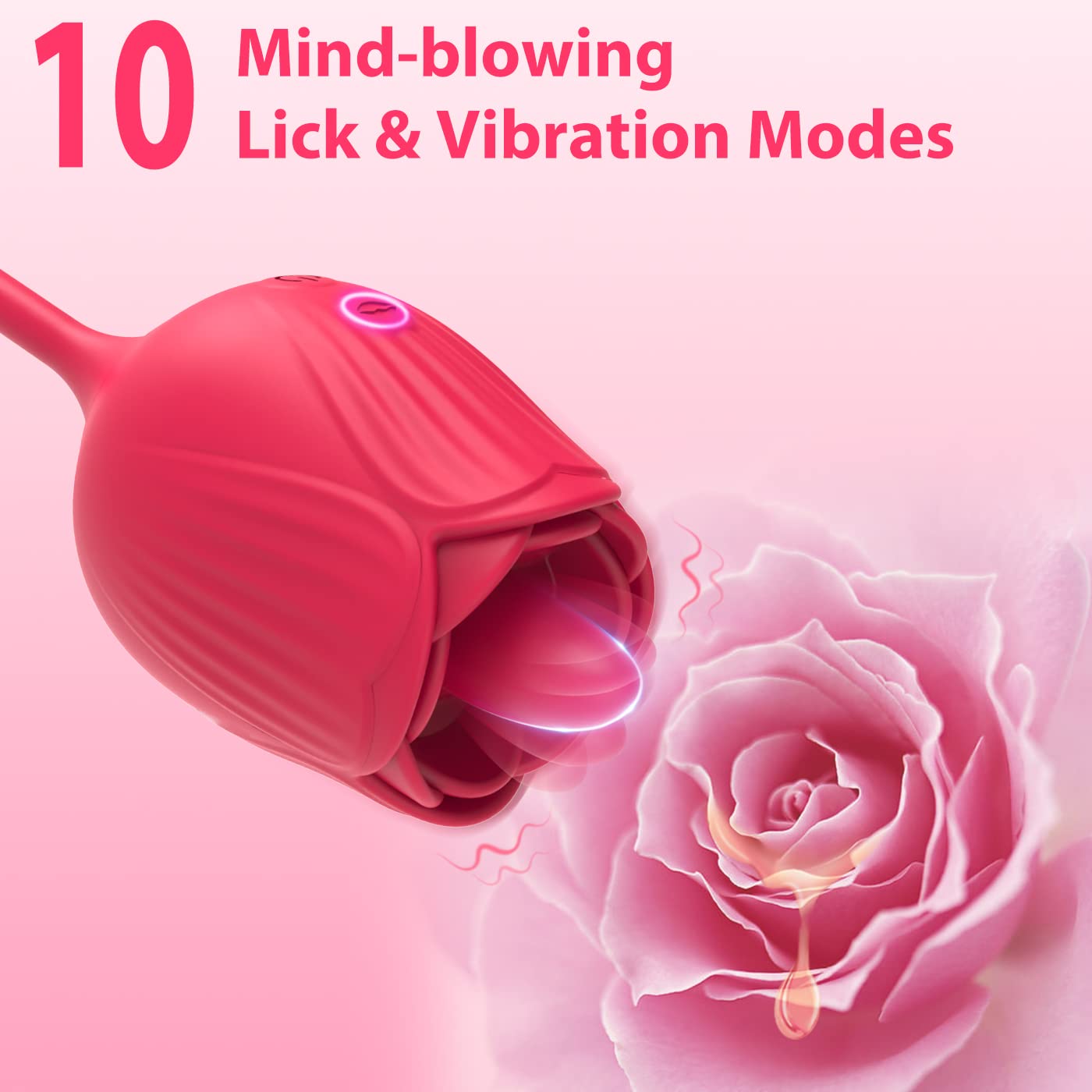 Waterproof rose vibrator with multiple vibration mode controls