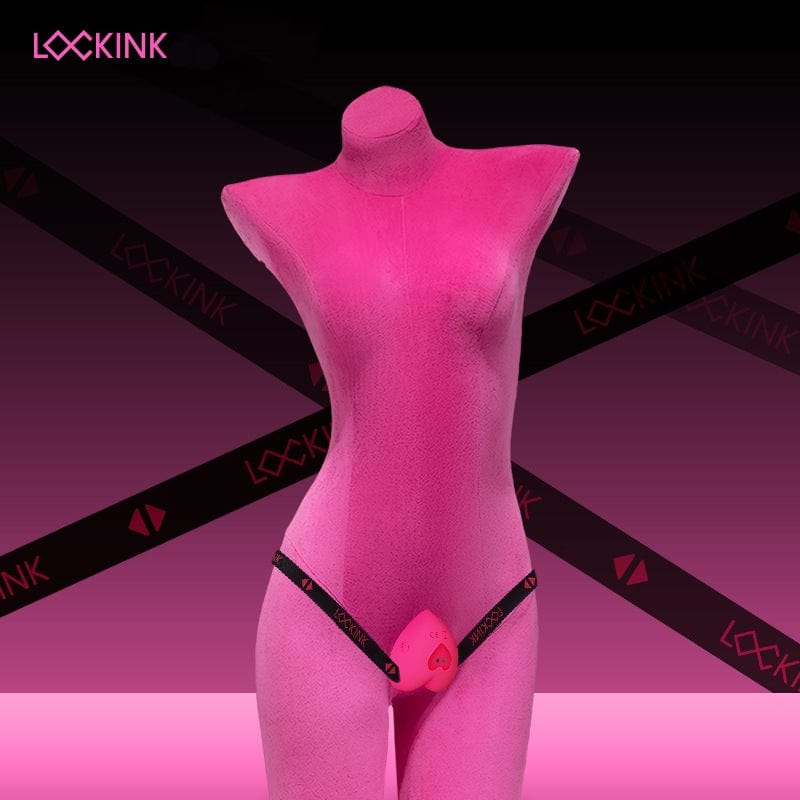 Lockink Pink Love-shaped Wearable Clitoral Suction Vibrator With Remote Control-IntimiLife