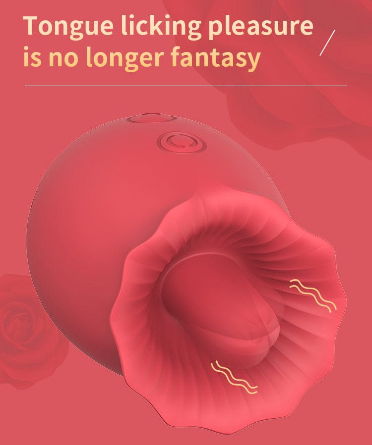 USB charging rose vibrator in red, showing ergonomic design for easy handling