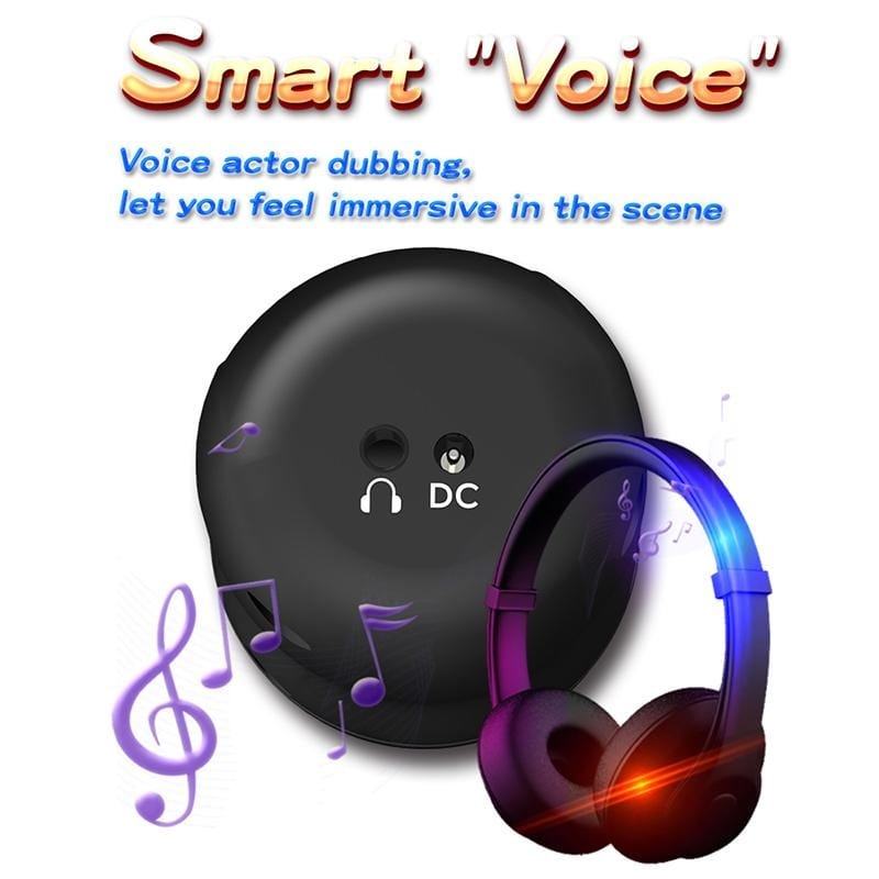 Product with headphones for authentic sound experience