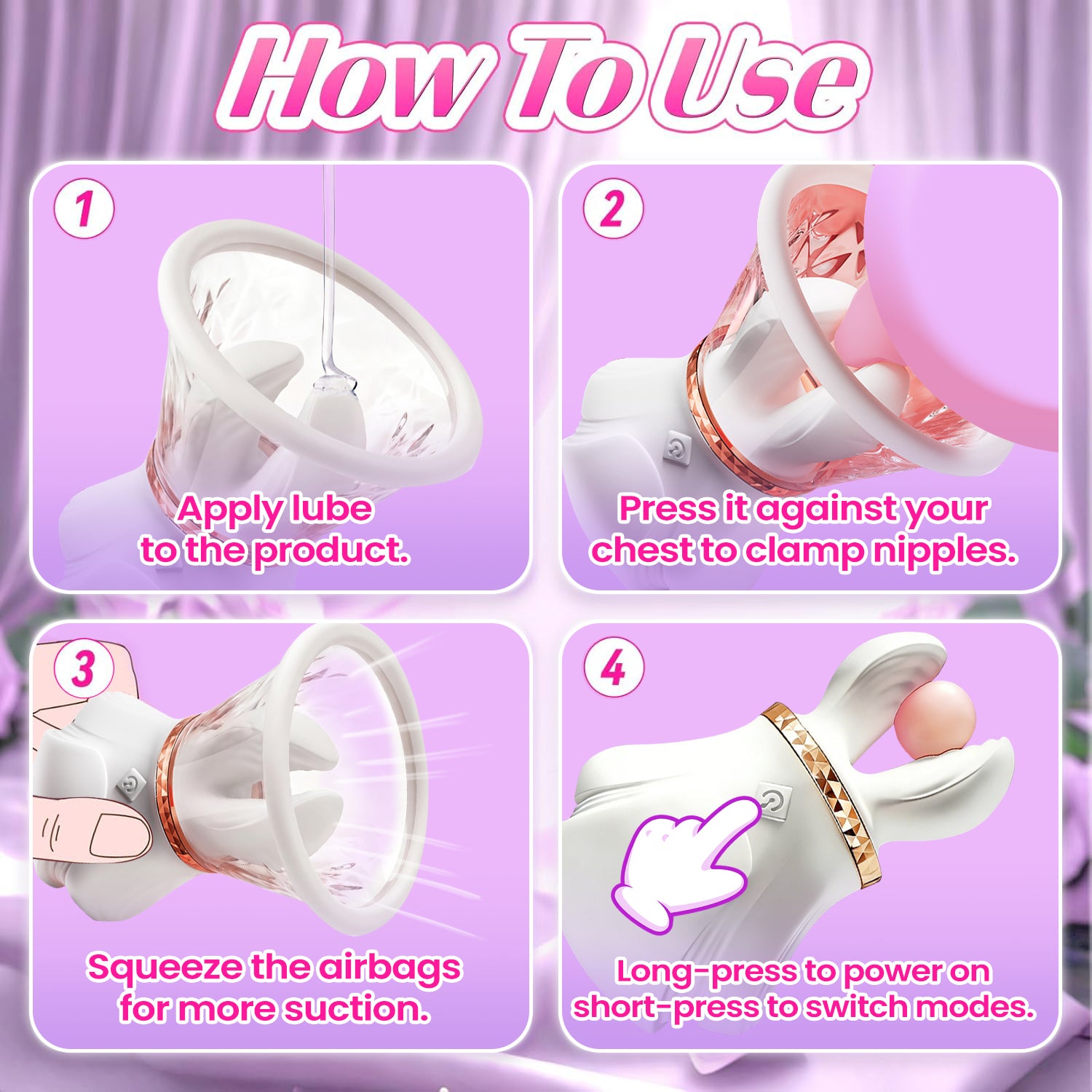 Alicia - Chest Clamps with Manual Suction Cup color or variant view
