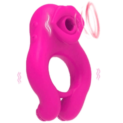 Cock Ring That Vibrates – Loopra Vibe Ring for Couples with External Suction - Ultimate Couples Vibe Ring Experience front pr