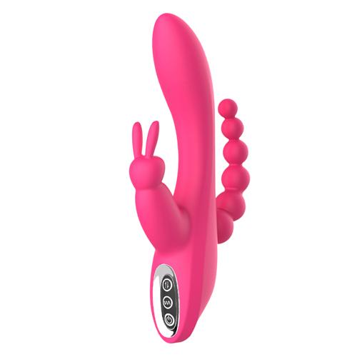 intimilife - Clitoris Stimulation Vibrator 3-in-1 G-Spot Rabbit Anal Dildo Vibrator-IntimiLife