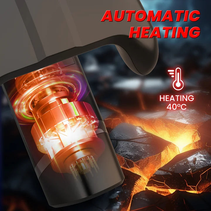 Gamecup Pro Heating Thrusting Vibe Male Massager - White