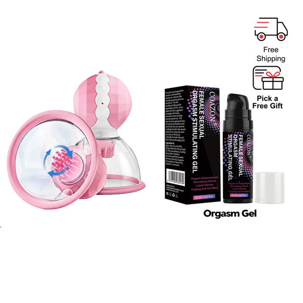 Nipora - Rotating Chest Suction Massager side view and design details