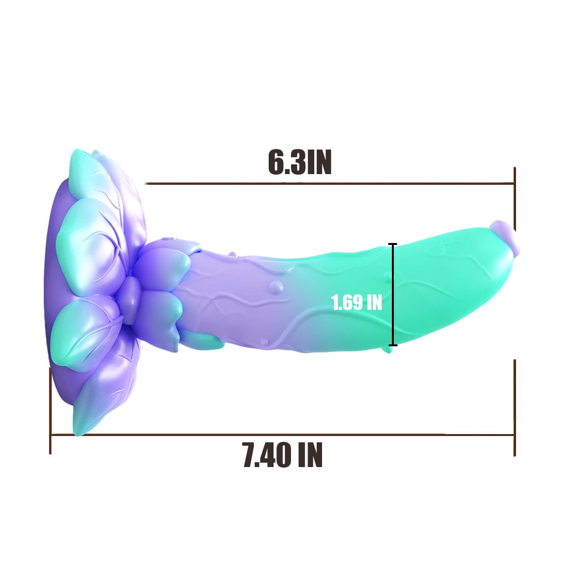 6.3‘’ AIMITEX Rose Silicone Dildo Anal Plug Alien Cute Penis-IntimiLife