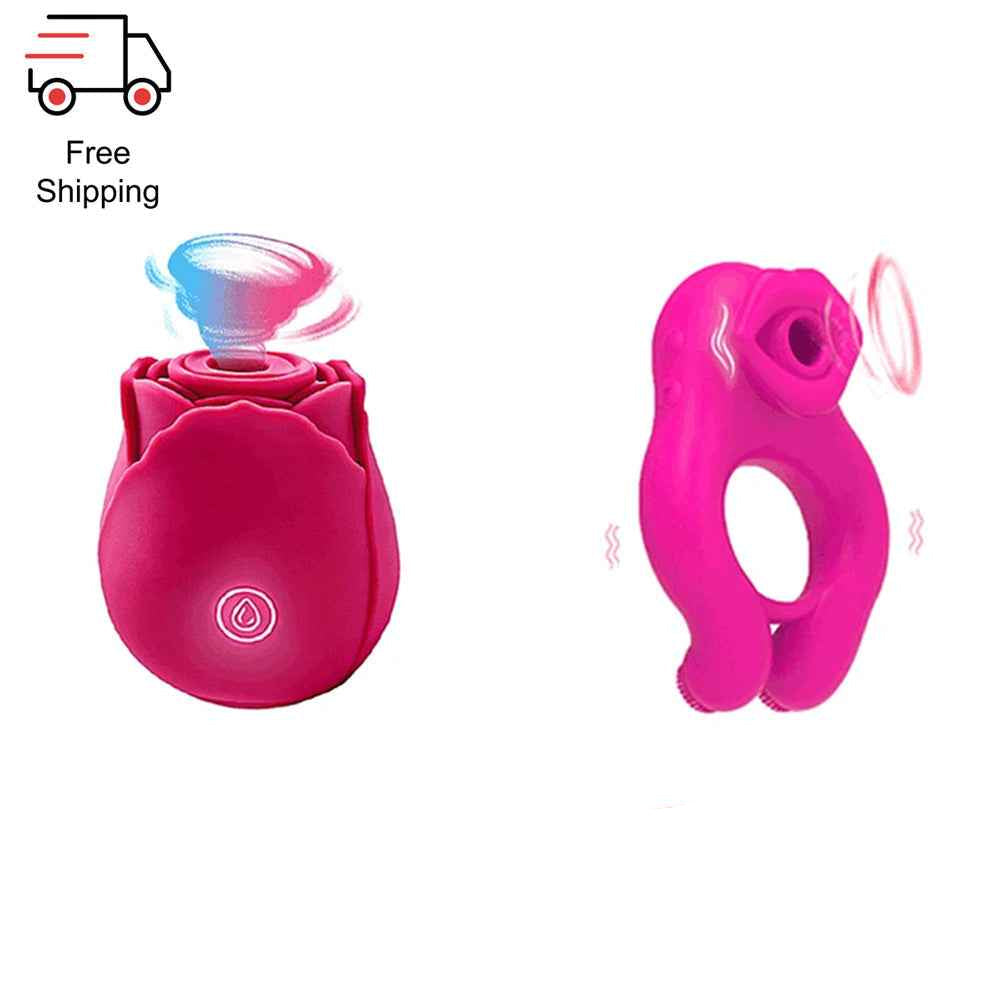 Original Suction Rose Toy® with Free Storage Bag features and controls