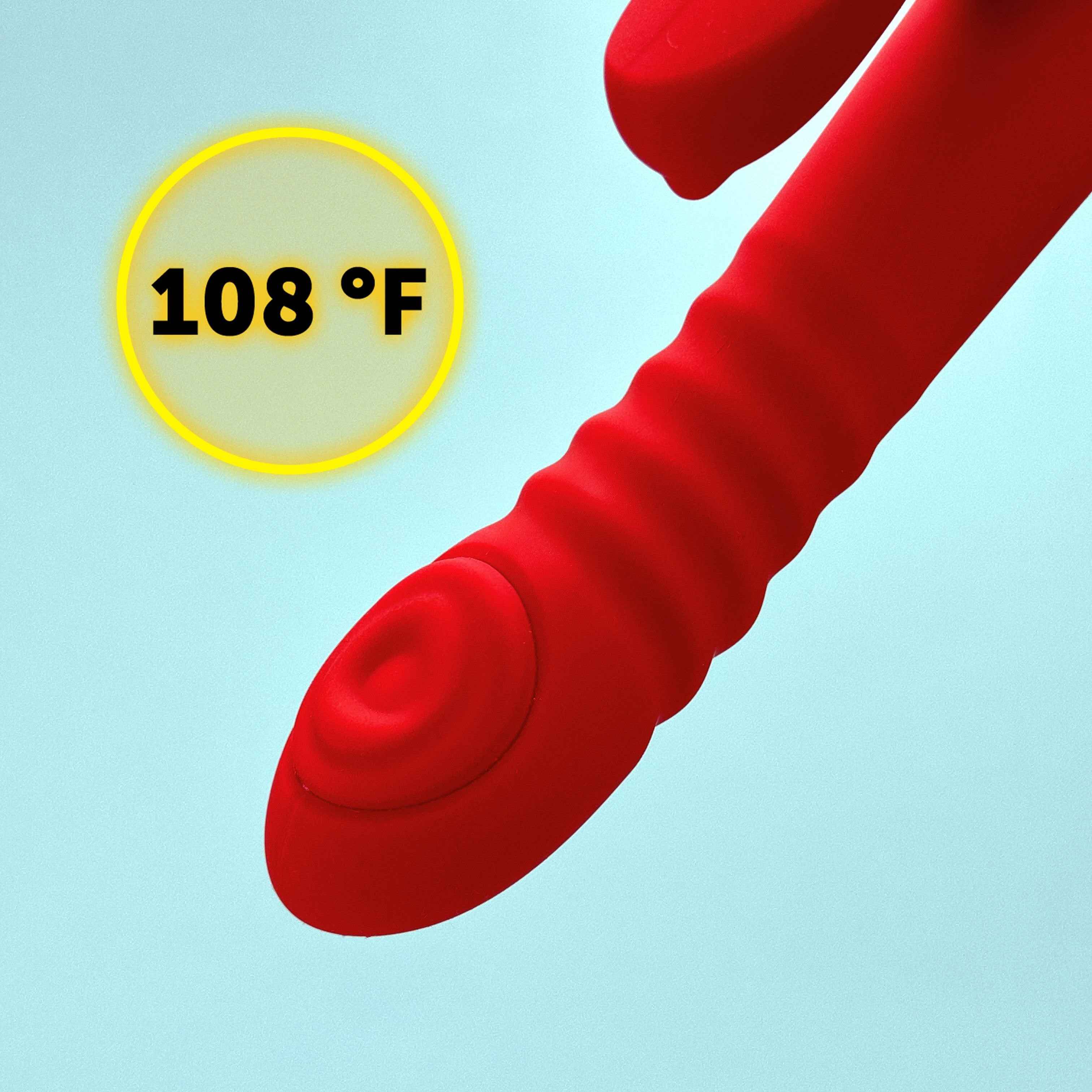 Dual Glow Thrusting Rabbit Vibrator