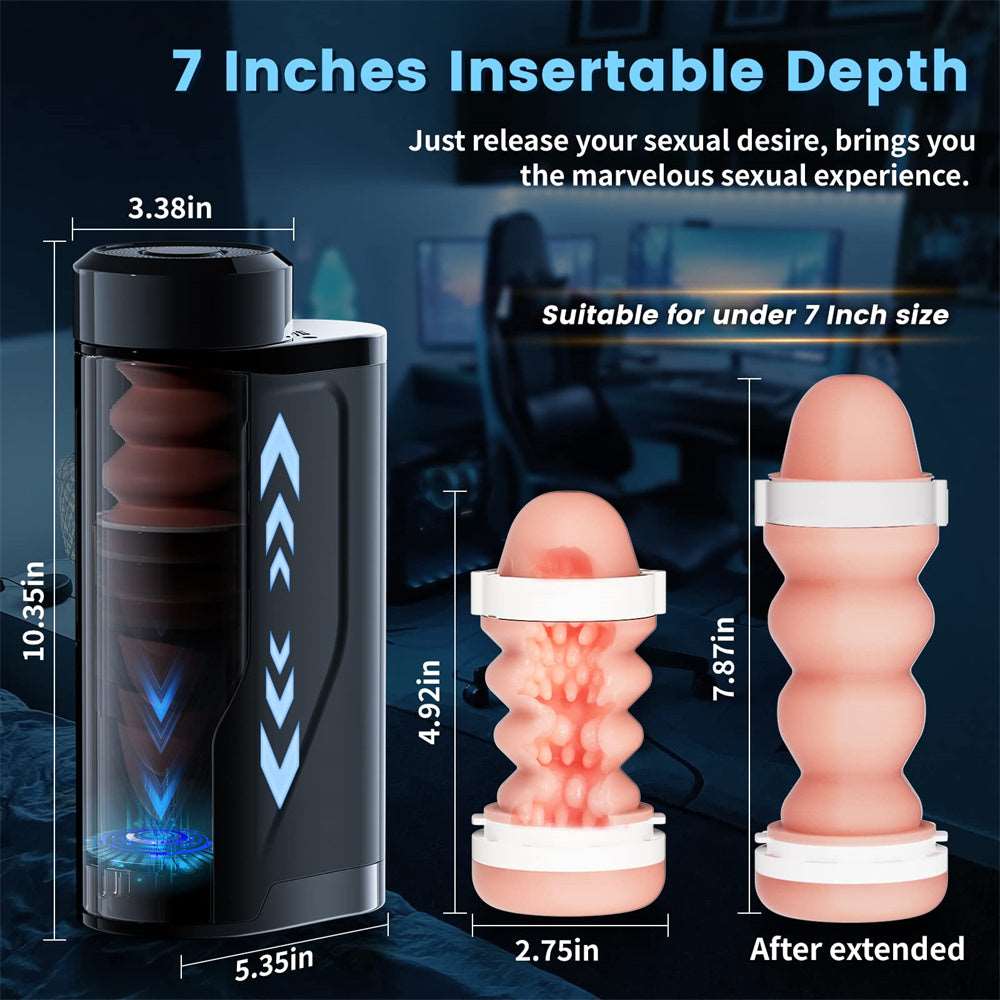 intimilife - Big Cup Automatic Telescopic Penis Stimulation Pocket Pussy Stroker Masturbation Cup-IntimiLife
