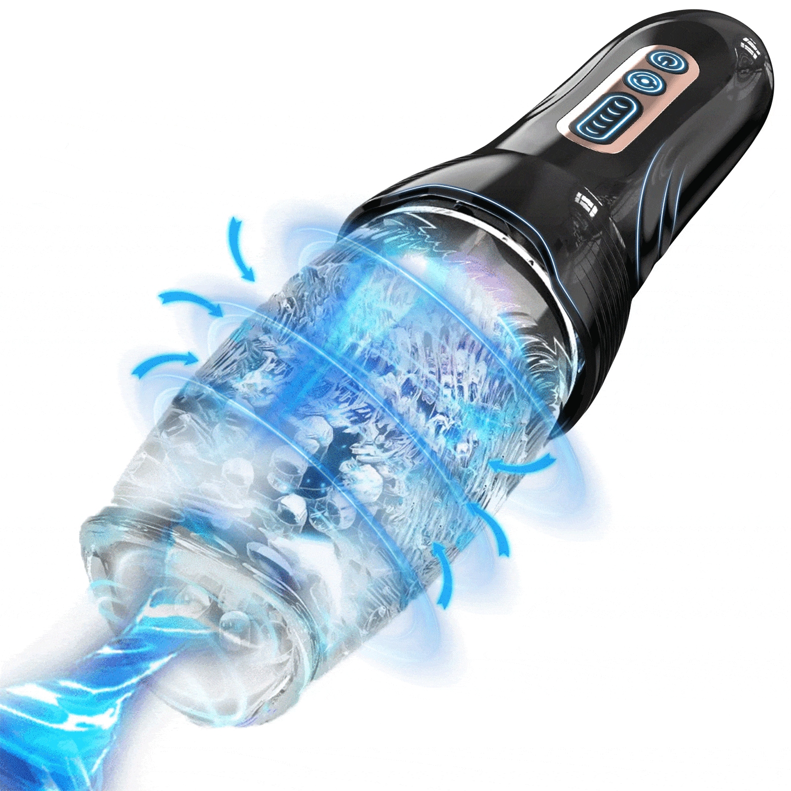 intimilife - 3.0 Version Male Rose Thrusting Rotating And Vibrating Oral Sex Masturbation Cup-IntimiLife