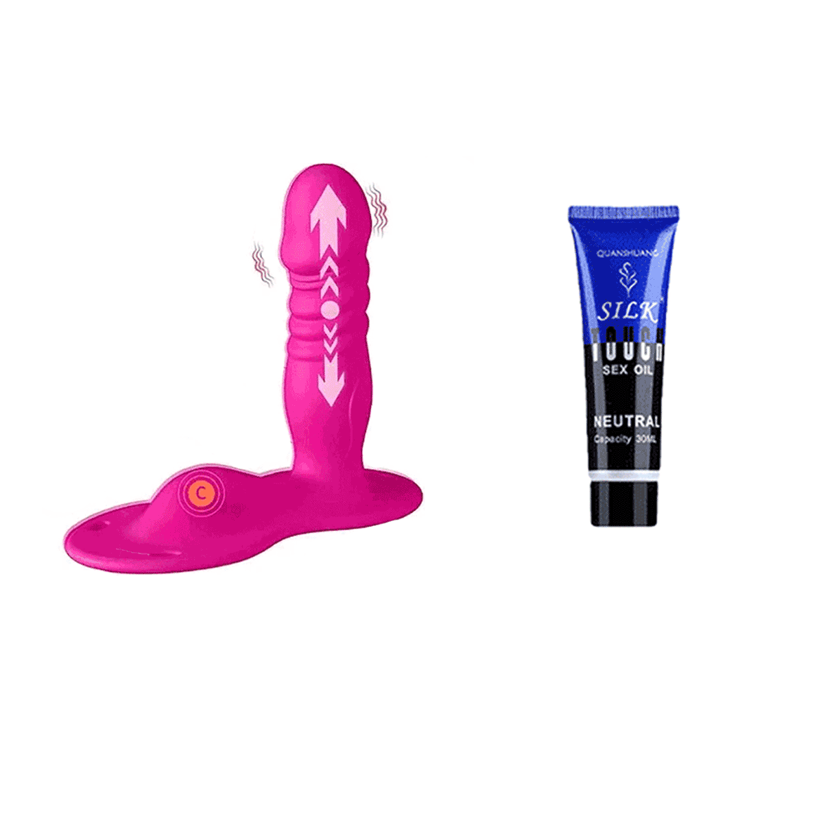 Ravira - Riding Grinding Strap-On Thrusting Massager side view and design details