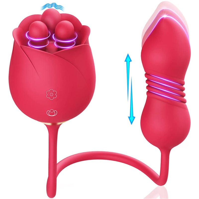 Waterproof silicone vibrator showing magnetic charging port