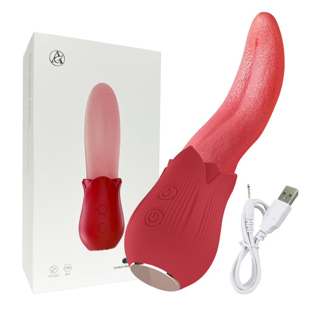 intimilife - Upgraded Rose - 20 Frequency Tongue Licking Vibrator-IntimiLife