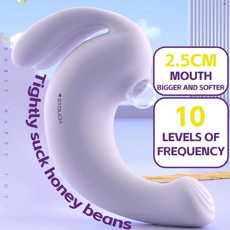 Stouch Sucking G-spot Vibrator With Rabbit Ears-IntimiLife