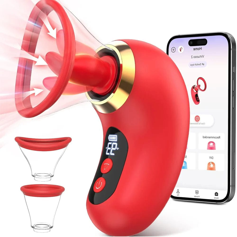 Nipples Clitoris Licker Tongue Vibrator Removable Cup Vagina Sucking Massager-IntimiLife