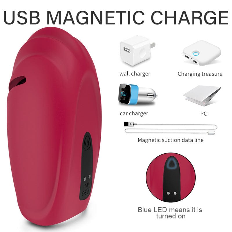 Compact male pleasure device with 9 vibration modes control panel